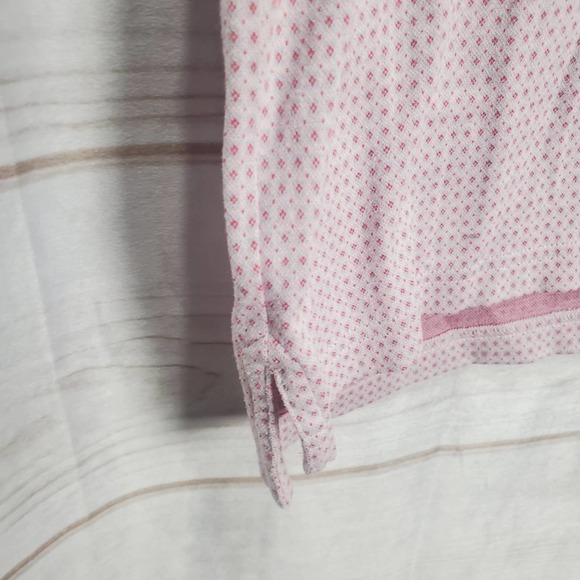 Daniel Cremieux Golf Polo Mens Large Pink Cotton Polka Dot Casual - Picture 5 of 9